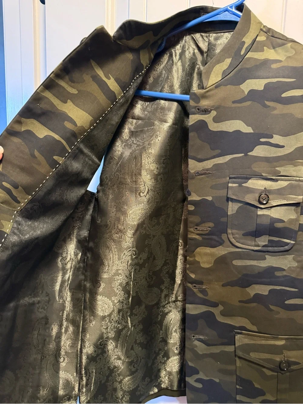 Men's Camouflage Utility Vest - Olive Camo